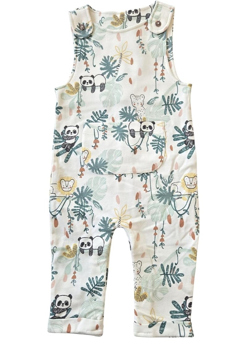 MINIIMODZ MINII MODZ Panda Romper Jumpsuit for Baby Girls | Sleeveless Strap Outfit with Pocket | Adorable Onesie | Baby Girls One-Piece Rompers, Footies & Jumpsuits - Image 1